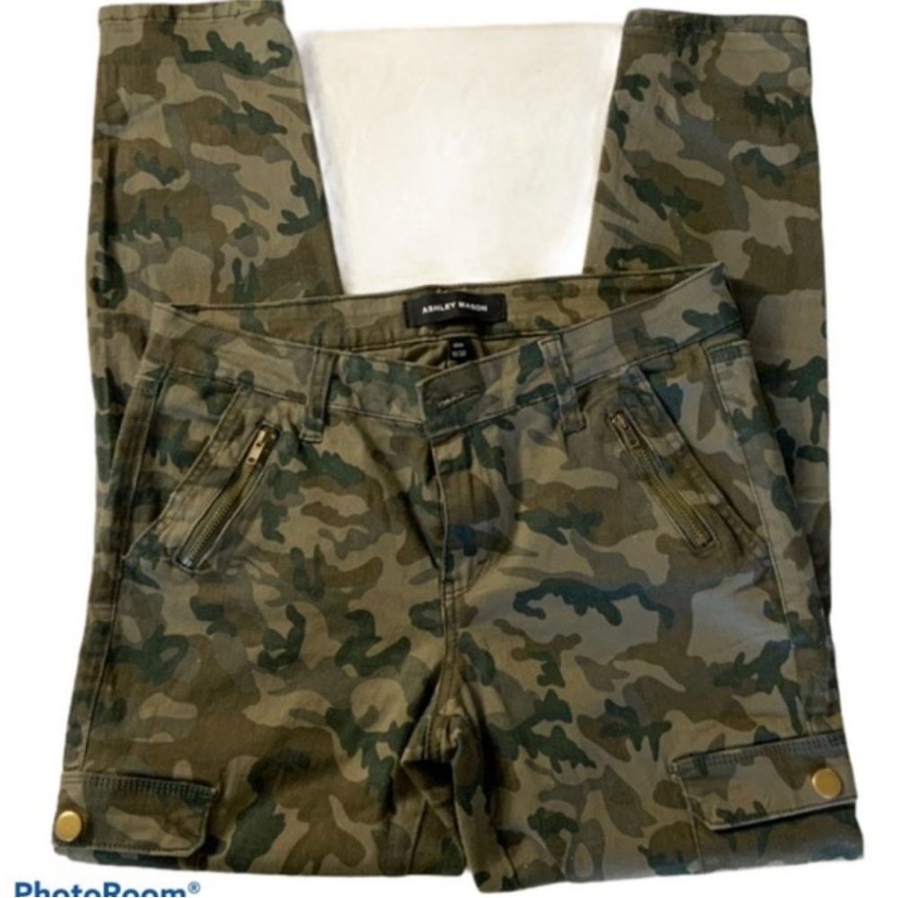 Ashley Mason green Cargo Camo Skinny Jean Pants 27 / 5